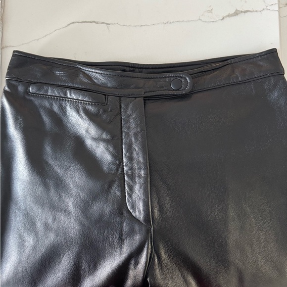 🟠 Vintage Maxima Wilsons Black 100% Leather Pants Size 8 - Picture 6 of 14